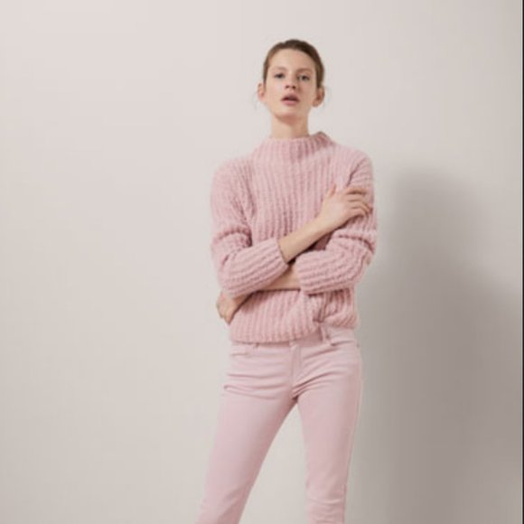 MASSIMO DUTTI SATIN SKINNY FIT TROUSERS - Picture 2 of 2